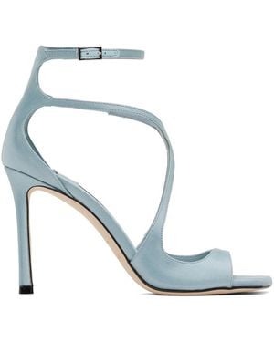 Jimmy Choo Sandales à talon aiguille azia 95 bleues exclusives à ssense