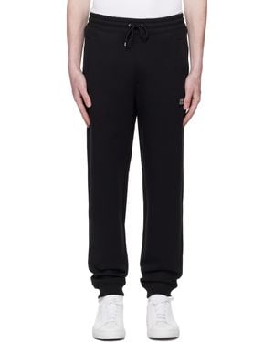 HUGO Stacked Logo Cotton Tracksuit Joggers - Black