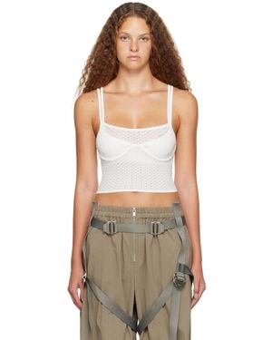 Dion Lee White Serpent Tank Top