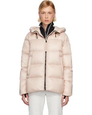 Moncler Serittes Hooded Short Down Jacket - Natural