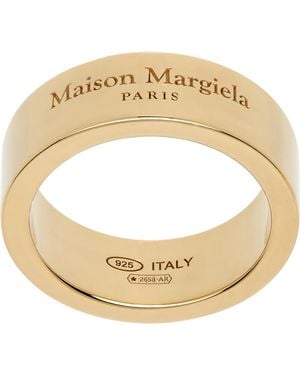 Maison Margiela Logo Reference Ring - Metallic