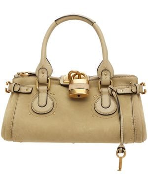 Chloé Paddington Suede Bag - Metallic
