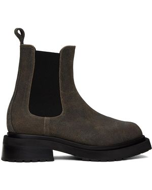 【関税込み】Eckhaus Latta ブラック Mike チェルシーブーツ Eckhaus Latta Mike Elasticated side-panel Boots | Black