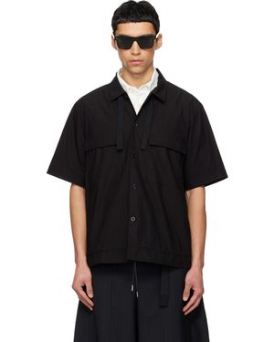 Sacai Cotton Typewriter Shirt - Black