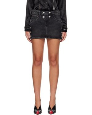 Isabel Marant Ralma Denim Miniskirt - Black