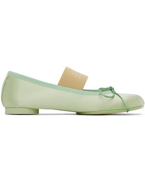 MM6 by Maison Martin Margiela ーン ボウ バレエシューズ - グリーン