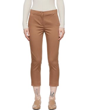 Max Mara ブラウン Folgore トラウザーズ - ホワイト