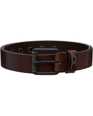 DIESEL 3.5Cm Shiny Leather Belt - Brown