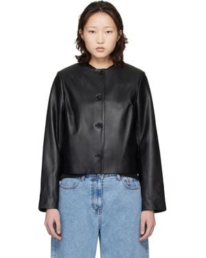 Loulou de Saison Raho Plongé Leather Jacket - Black