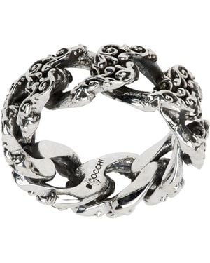 Emanuele Bicocchi Flourish Chain Ring - Black