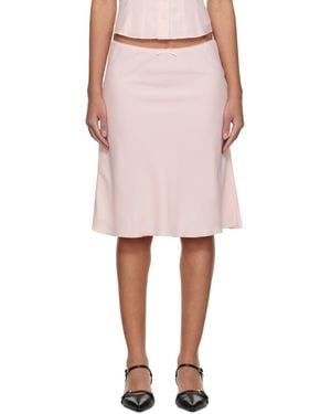GUIZIO Ssense Exclusive Paloma Midi Skirt - Pink
