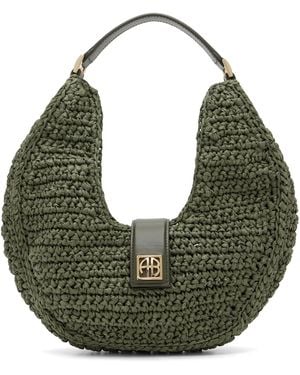 Anine Bing Khaki Lou Monogram Bag - Green