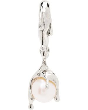 ALAN CROCETTI Nano Boucle D'Oreille Unique À Perle Et À Effet Fondu - Noir