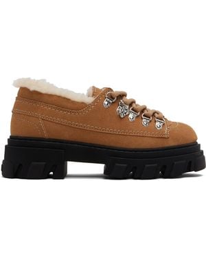 Ganni Tan Cleated Derbys - Black