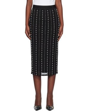 Versace Jeans Couture Embellished Midi Skirt - Black