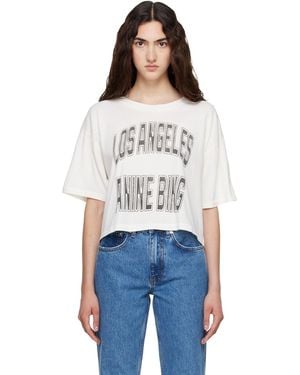 Anine Bing Johnny Cropped T-Shirt - White