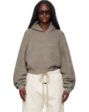 Fear Of God Holiday Heavy Waffle 90S Hoodie - Natural