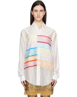 Edward Cuming Collage Heart Throb Shirt - White