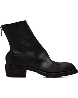 Guidi Back Zip Boots - Black