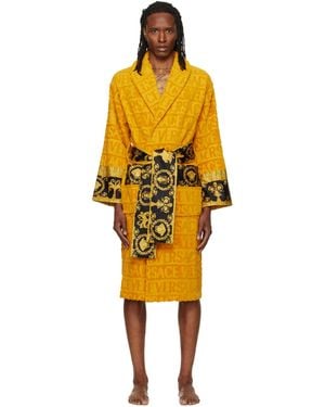 Versace 'I Heart Baroque' Bathrobe - Yellow