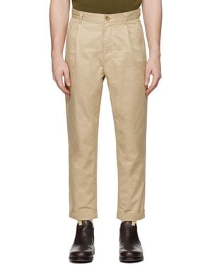 Beams Plus Pantalon À Plis - Neutre