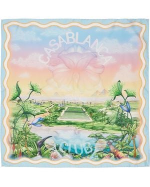 CASABLANCA Medium Silk Scarf - Green