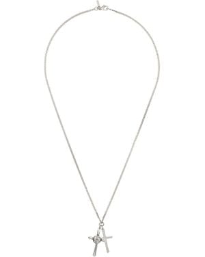 Emanuele Bicocchi Double Cross Necklace - Metallic