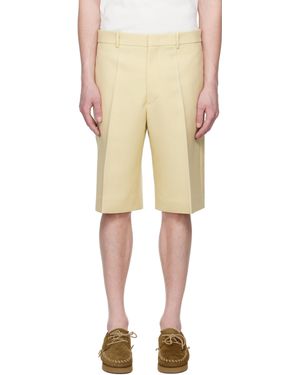 Jil Sander ベージュ ウールキャンバス ショートパンツ - ナチュラル
