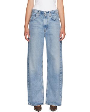 Agolde Jean Bleu À Taille Mi-Haute Et À Coutures Incurvées