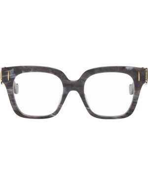 Loewe Lunettes Noir Et Gris À Anagrammes - Marron