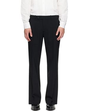 Ernest W. Baker Loose Fit Flare Trousers - Black