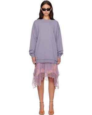 DIESEL Sweatshirt Minidress - Purple