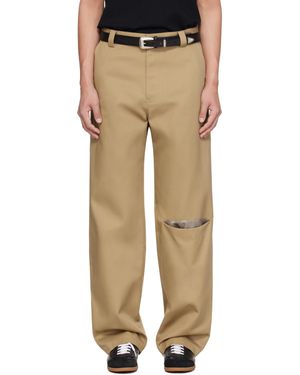 Commission Tan Slash Chino Trousers - Natural