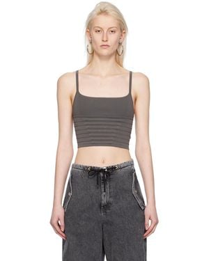 Dion Lee Khaki Ventral Compact Tank Top - Black