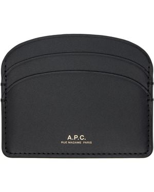 A.P.C. Demi-Lune Card Holder - Black
