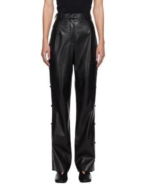 Nanushka Felina Vegan Leather Trousers - Black