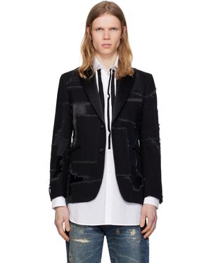 Junya Watanabe ブラック パッチワーク テーラードジャケット