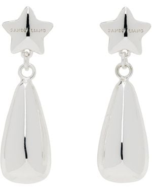 Sandy Liang Ariel Drop Earrings - White