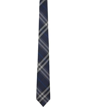 Burberry Check Silk Tie - Black