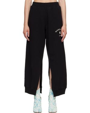 MM6 by Maison Margiela Split Hem Lounge Trousers - Black