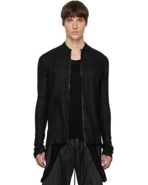 Julius Skinny Zip Jumper - Black