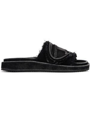 DIESEL Sa-Slide D Oval Sandals - Black