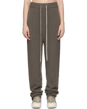 Rick Owens Concordians Rasato Cashmere Knit Lounge Trousers - Black