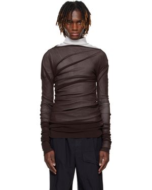 正規 DRIES VAN NOTEN Sheer Draped T-shirt
