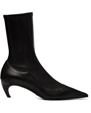 KHAITE Valerie Mid-Calf Boots - Black