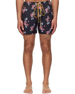 Rhude Turbo Floral Swim Shorts - Blue