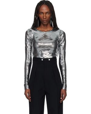 MM6 by Maison Margiela Sequinned Long Sleeve T-Shirt - Black