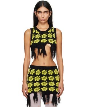 Ashley Williams Ganguro Floral Tank Top - Yellow