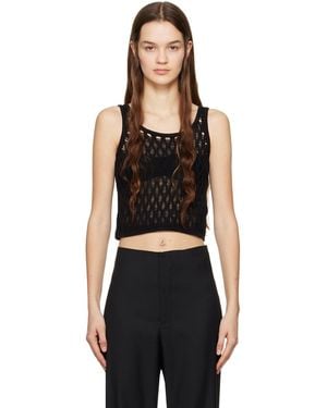 Wynn Hamlyn Semi-Sheer Tank Top - Black