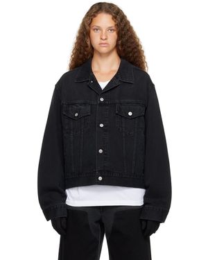 MM6 by Maison Martin Margiela Black Button Denim Jacket